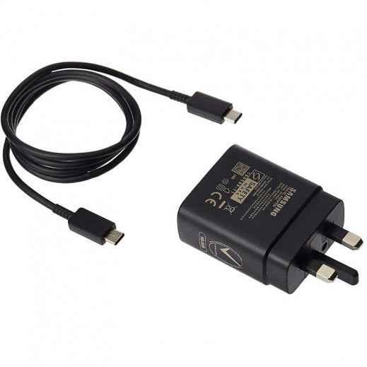 Samsung 25W Power Adapter With USB C TO C Cable - Black Samsung 25W Power Adapter With USB C TO C Cable - Black